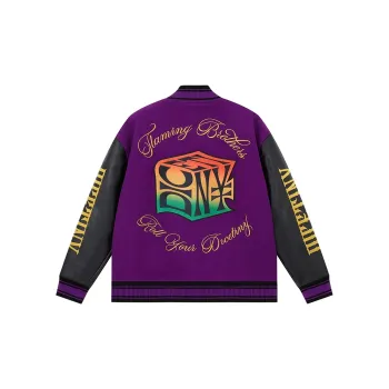SOCKKEY Baseball Jacket Unisex Purple