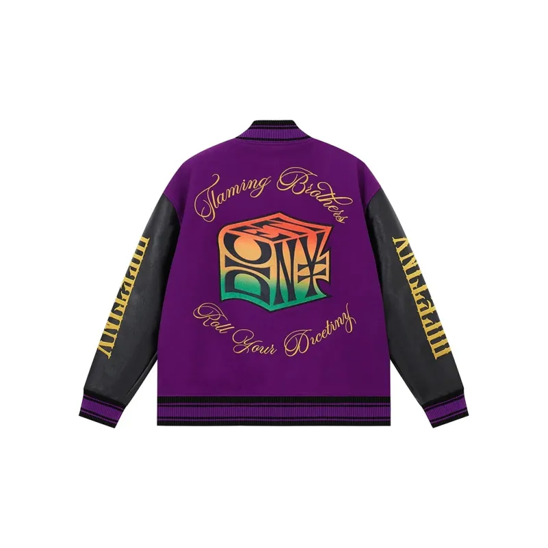 SOCKKEY Baseball Jacket Unisex Purple-0