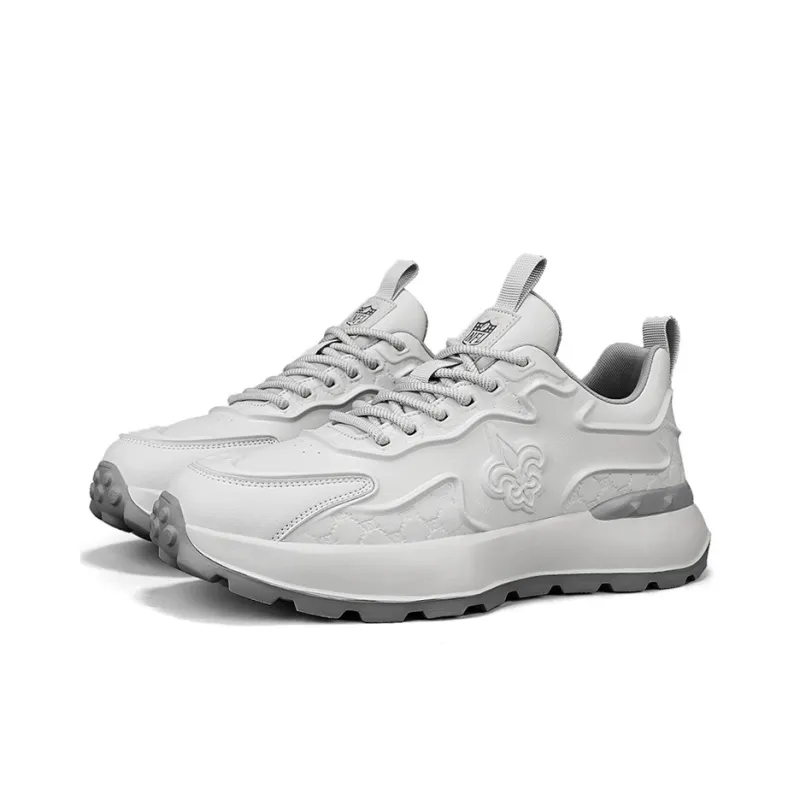 NFL New Orleans Saints Wrapping, Wear Resistant And Non Slip Low Top Casual Shoes Men's Gray-2