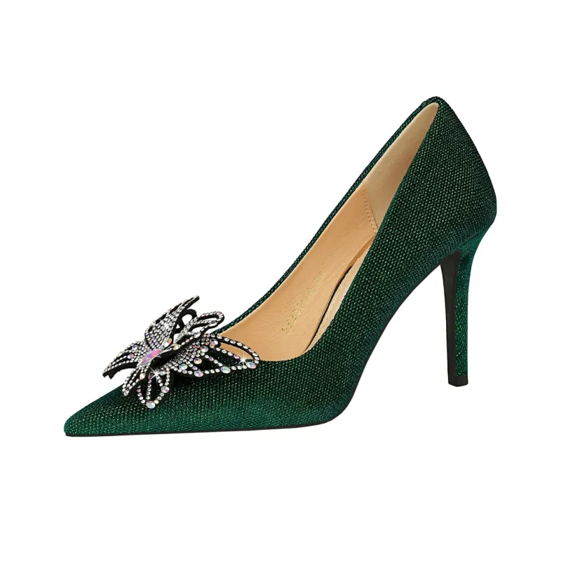 QITUMAUL Slim Heel High Heels Women's-10