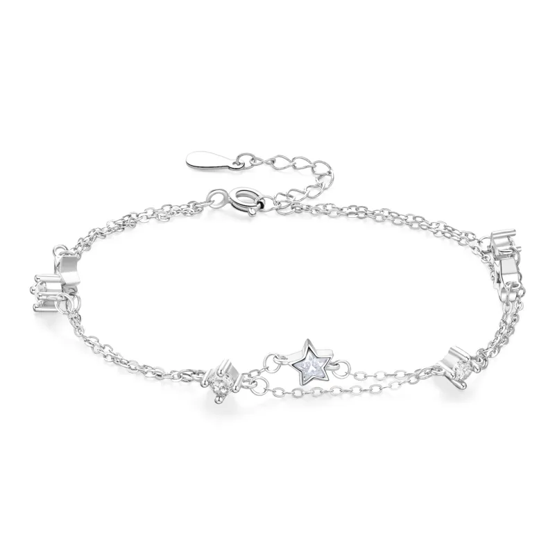 Lao Feng Xiang S925 Silver Bracelets Women's-0