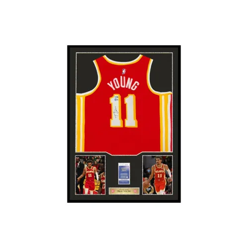 Three For Atlanta Hawks Basketball Fan Supplies Framed Outer Frame Dimensions Approximately 78x98cm Red Unisex