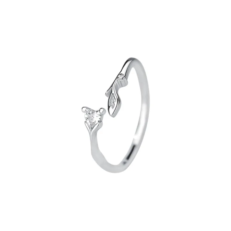 CLARKIA FLOWER S999 Fine Silver Rings Unisex-5