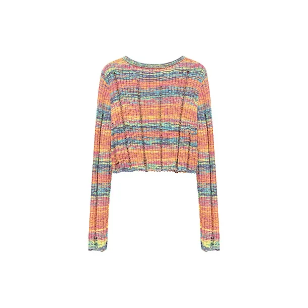 CHUU Knitwear Women's Rainbow Stripes-1