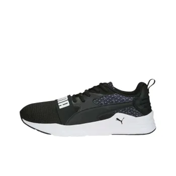 PUMA Wired Run Pure Logo Power Anti Slip Wear Resistant Low Top Running Shoes Men's Black