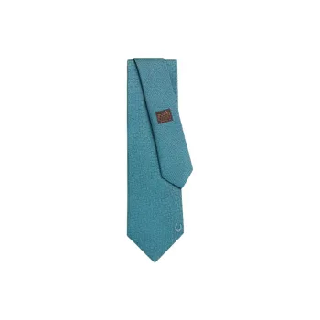 HERMES Silk Ties Men's Aqua Green
