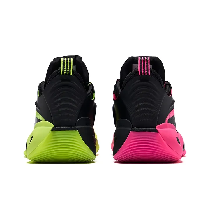 Erke Qian Xun 2.0 Basketball Shoes Men Low Top Fluorescent Lime Green Fluorescent Fuchsia-5