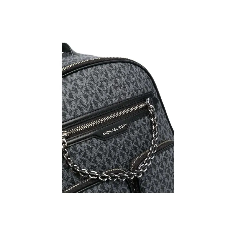 MICHAEL KORS Elliot Polyurethane Backpack Women's Black/Gray-2