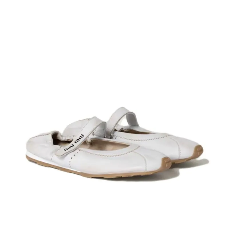 MIU MIU Casual Single Shoes Women's White-2