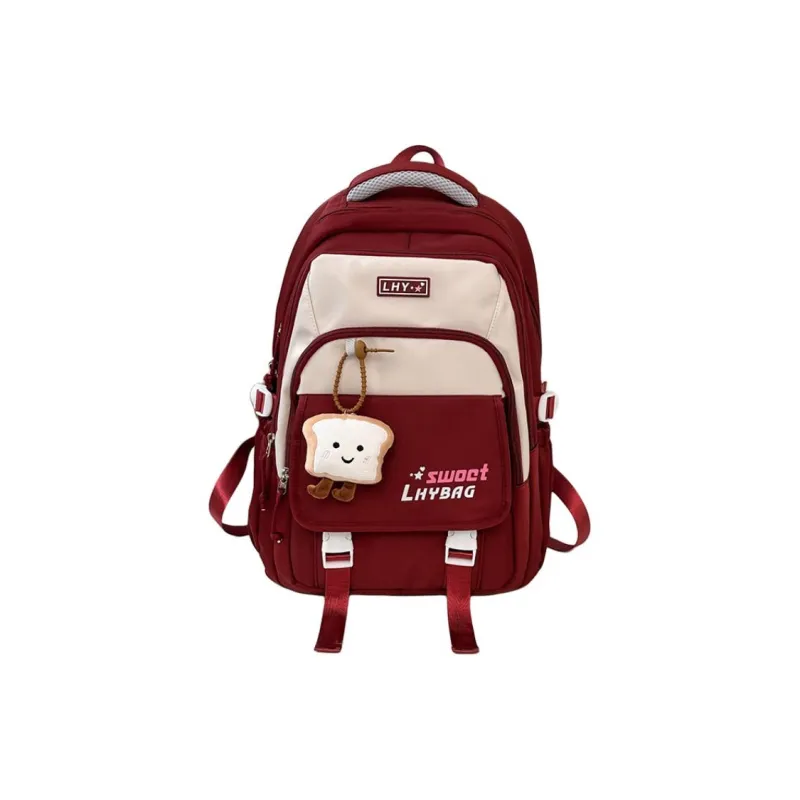 URBAN FOREST Nylon Backpack Women's Black/Burgundy/Purple/Khaki/Light Blue/Dark Blue-2