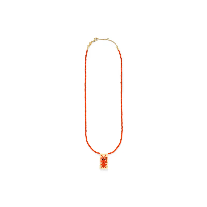 ANNI LU 18K Gold Gold-Plated Glass Brass Necklaces Unisex Red-1