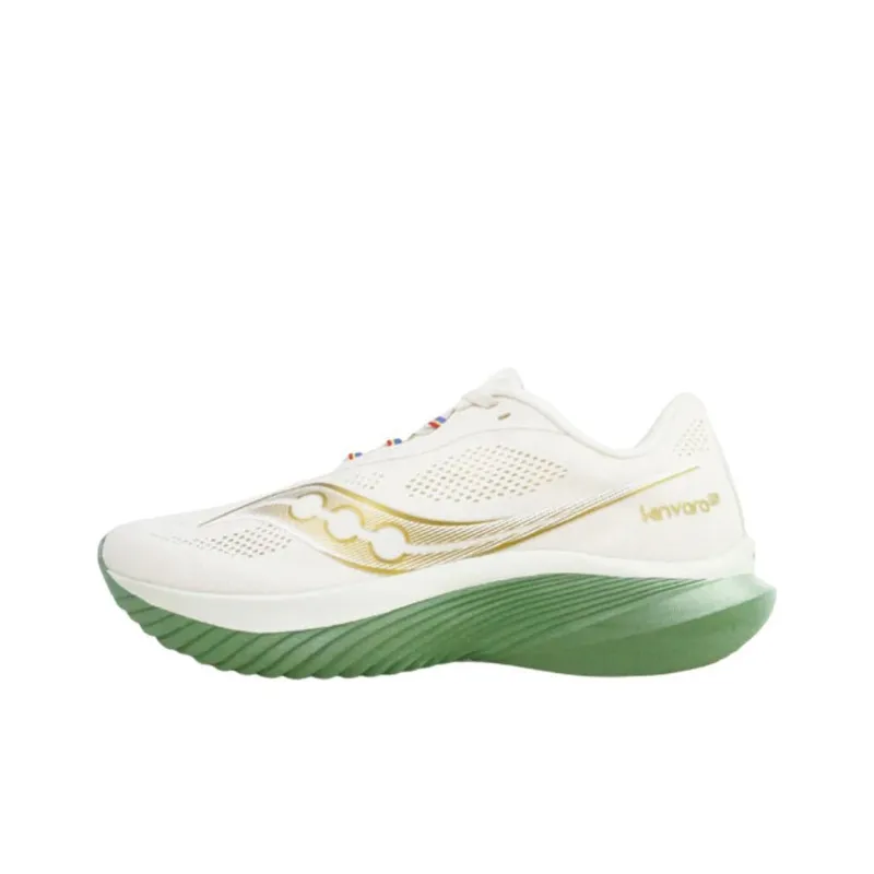 Saucony Kinvara 15 Anti Slip Wear Resistant Low Top Running Shoes Men's White-0