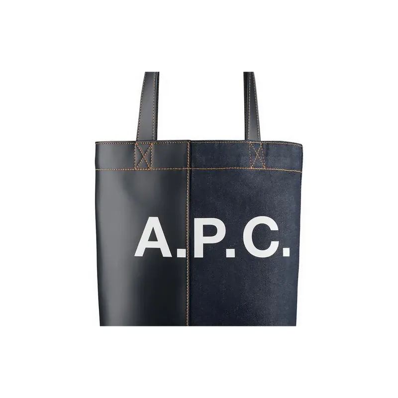 A.P.C Logo Printed Panelled Shoulder Bag-4