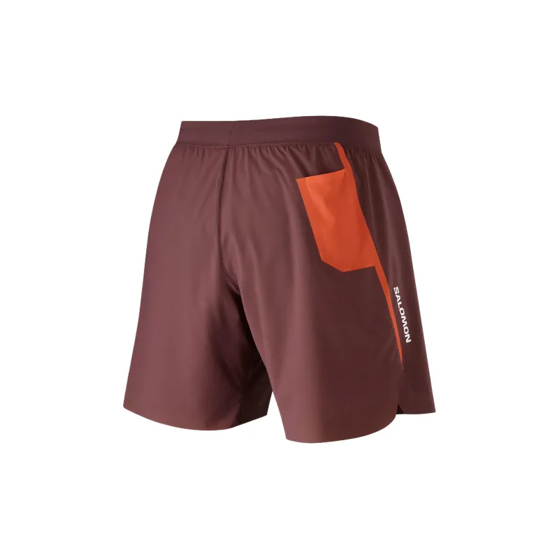 SALOMON Sports Shorts Men's Deep Red-1