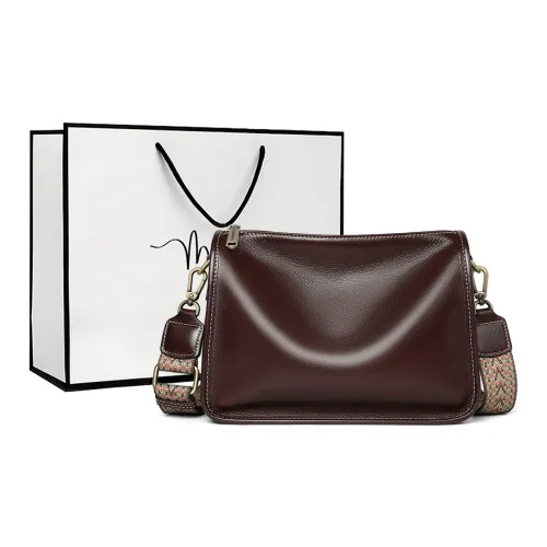 MILLIE'S Cow Leather Crossbody Bag Shoulder Bag Pillow Bag Regular Women's Wine Coffee/Vintage White