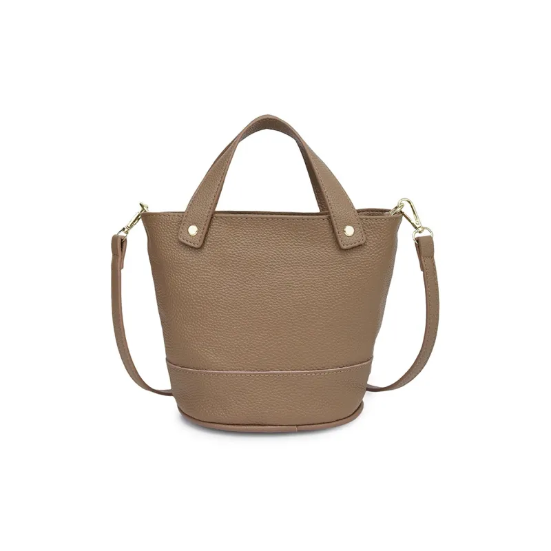 Yalu Top Grain Cow Leather Bucket Bag, One Shoulder Handbag Regular Women's Multicolor-14