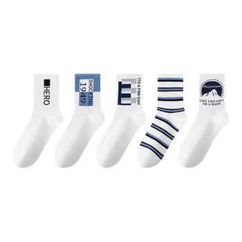 MIIOW Mid Calf Socks Unisex 5 Pack