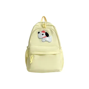 LUVISTRUE Composite Cloth Backpack Unisex Ecru/Black/Yellow/Blue/Pink
