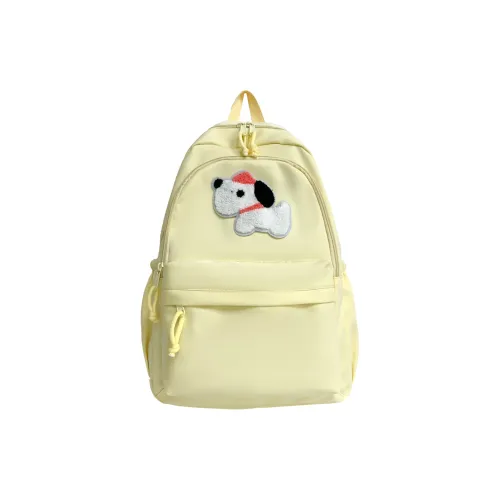 LUVISTRUE Composite Cloth Backpack Unisex Ecru/Black/Yellow/Blue/Pink