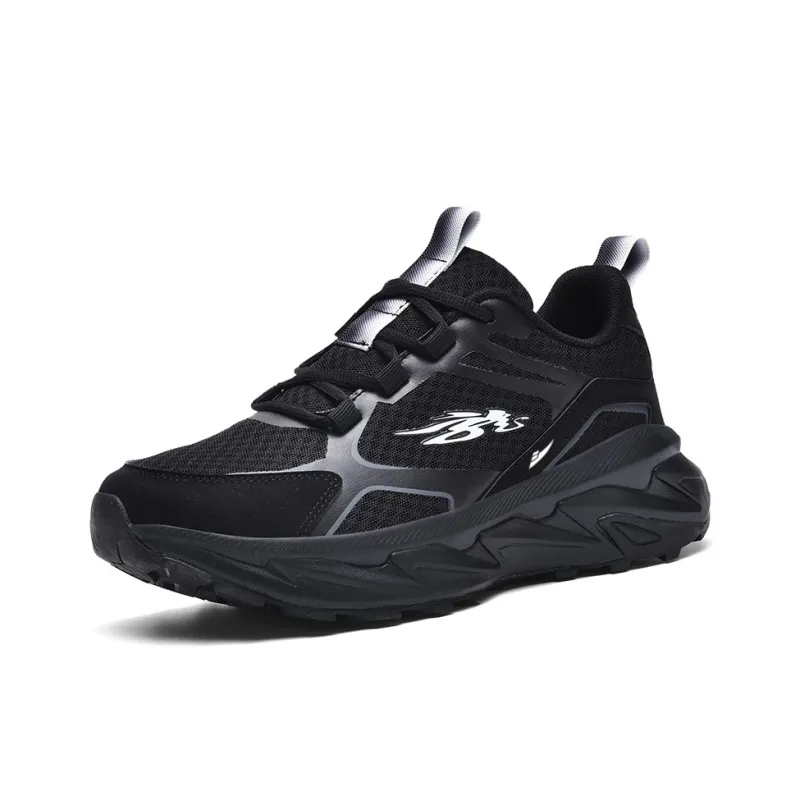 Kuding Running Shoes Men Low Top Black Dark Gray/Black Navy Blue/White Smoke Blue-4