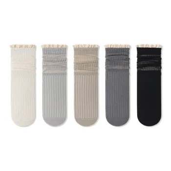 JIAZINI Mid Calf Socks Women's Combo Set
