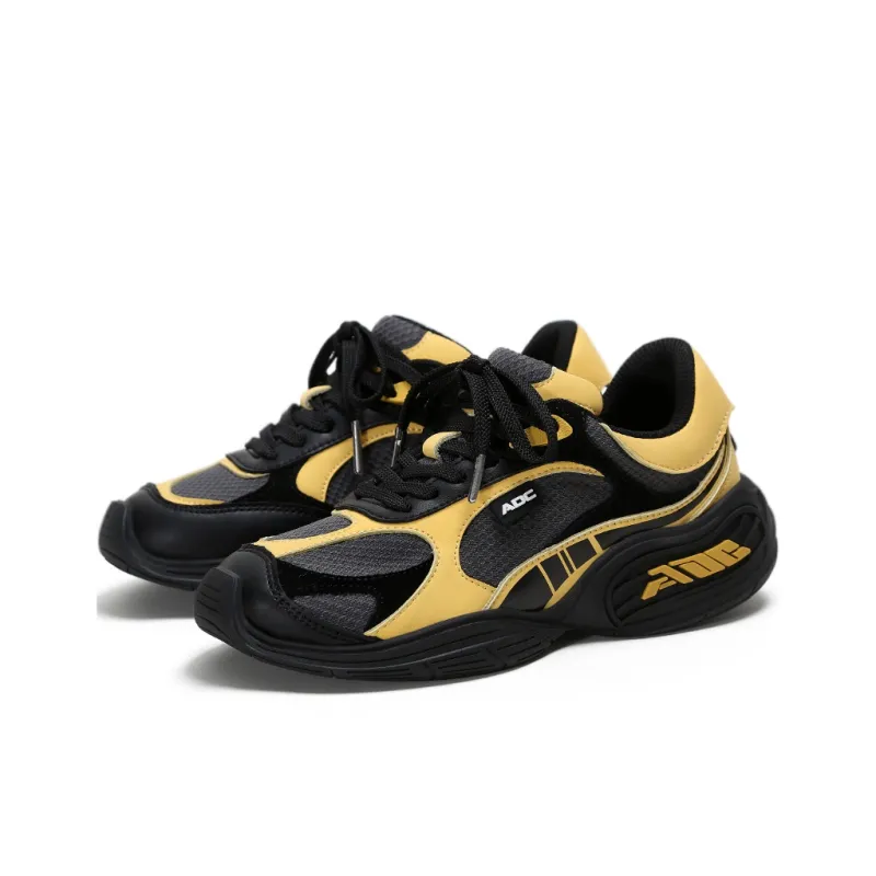 ADCDAVINCI Functional Wind Series Lightweight Anti-Slip And Wear-Resistant Low-Top Casual Shoes Unisex Black Yellow-2