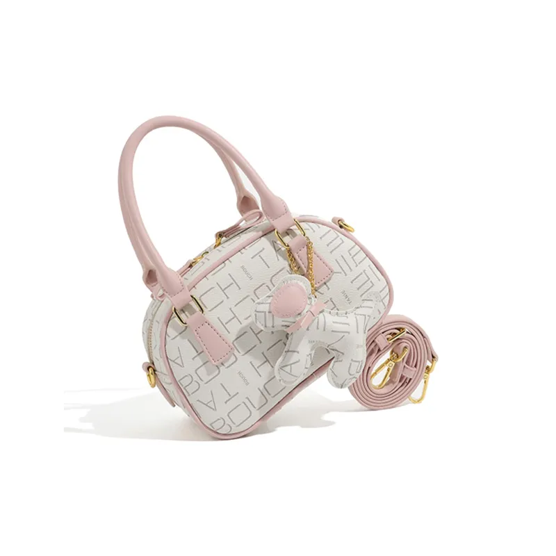 BOBDOG PU Handbags Crossbody Bags Small Size Women's Pink/Coffee-5