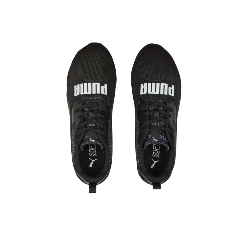 PUMA Wired Run Pure Logo Power Anti Slip Wear Resistant Low Top Running Shoes Men's Black-2