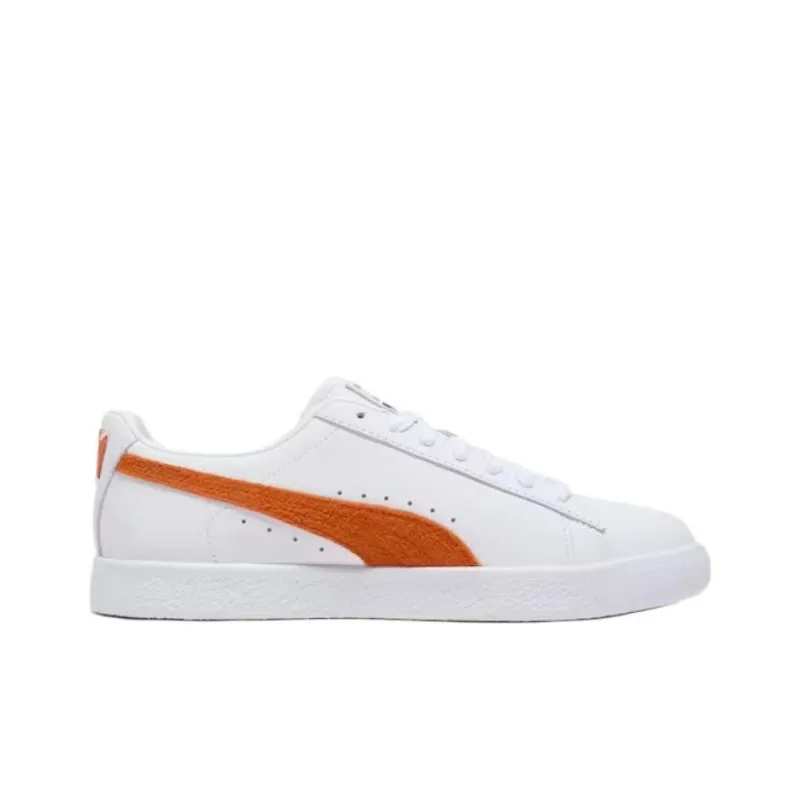 PUMA Clyde Base Anti Slip Wear Resistant Low Top Skateboard Shoes Men's White-1
