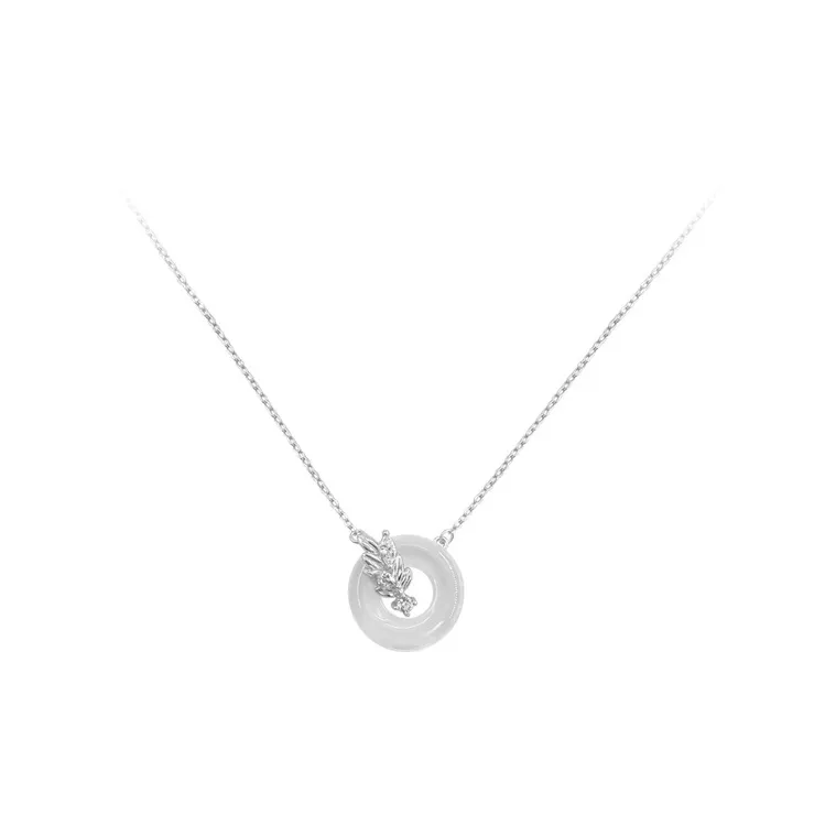 Ancient Jewelry Chalcedony Jade Necklaces Women's-0