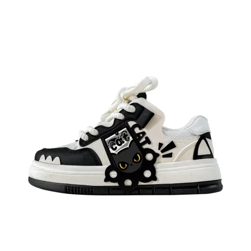 A&M Anti-Slip Wear-Resistant Low-Top Skateboard Shoes Women's Black