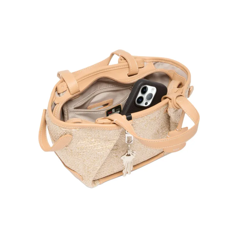 TUMI Fabric Tote Bag Shopping Bag Shoulder Bag Handbag Small Size Women's Natural-3