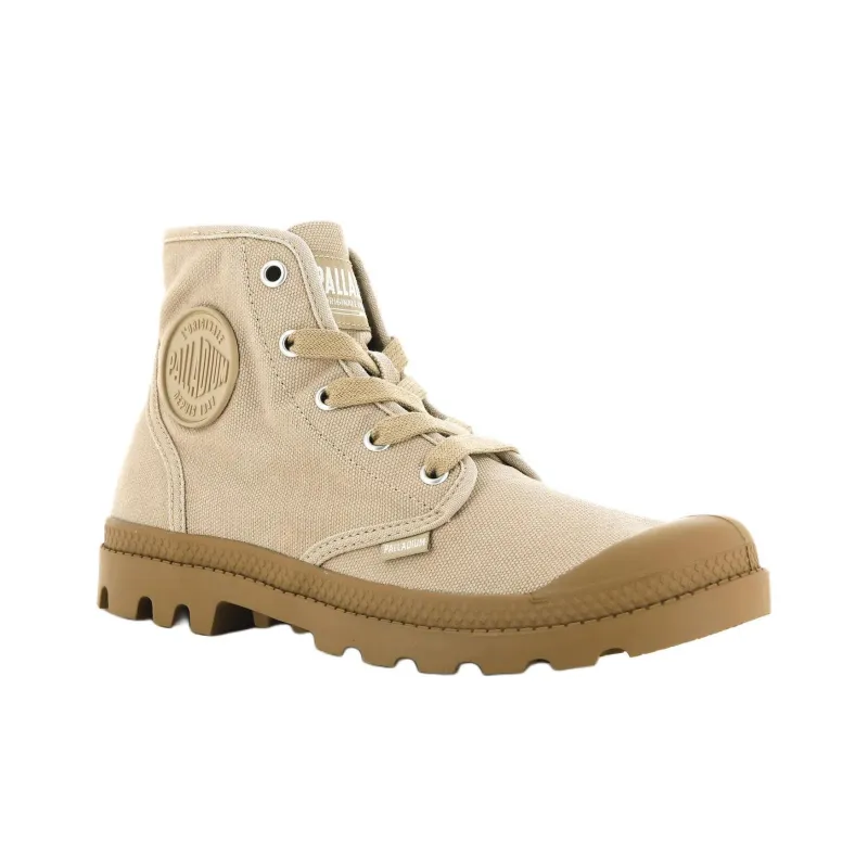 Palladium Pampa Anti Slip Wear Resistant Mid Top Canvas Shoes Women's Brown-2