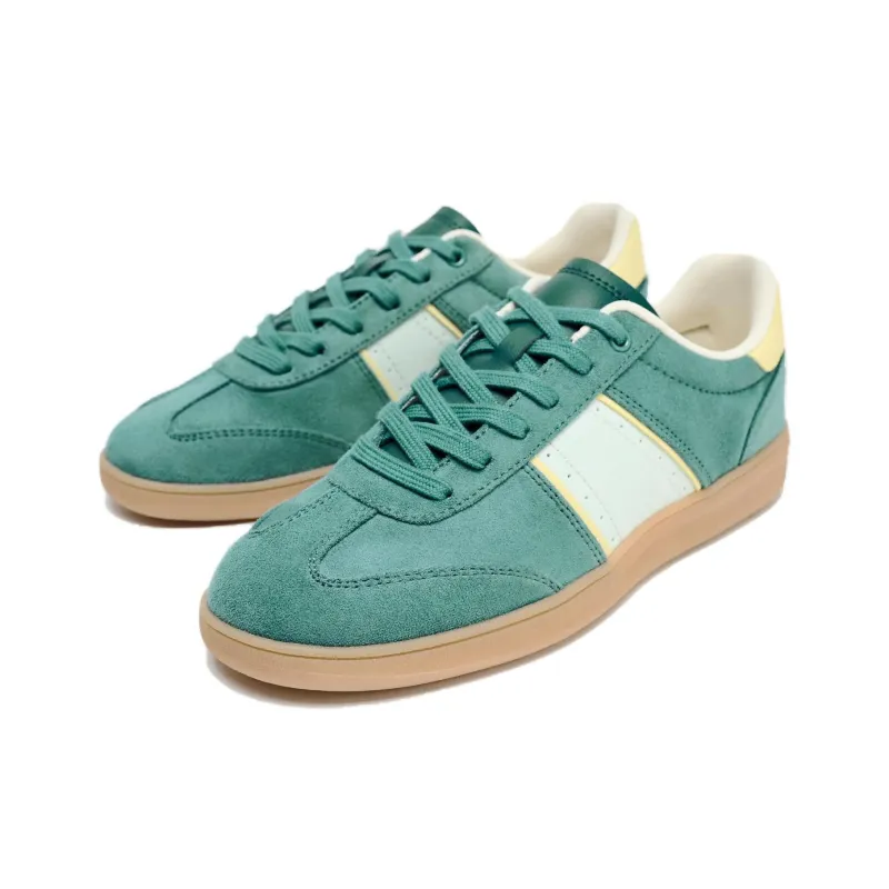 ZARA Low-Top Skateboard Shoes Women's Green-2