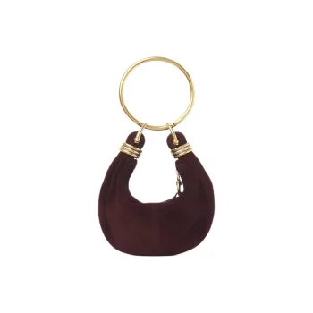 Chloe Lambskin Shoulder Bag, Crossbody Bag, Handbag Mini Women's Deep Red