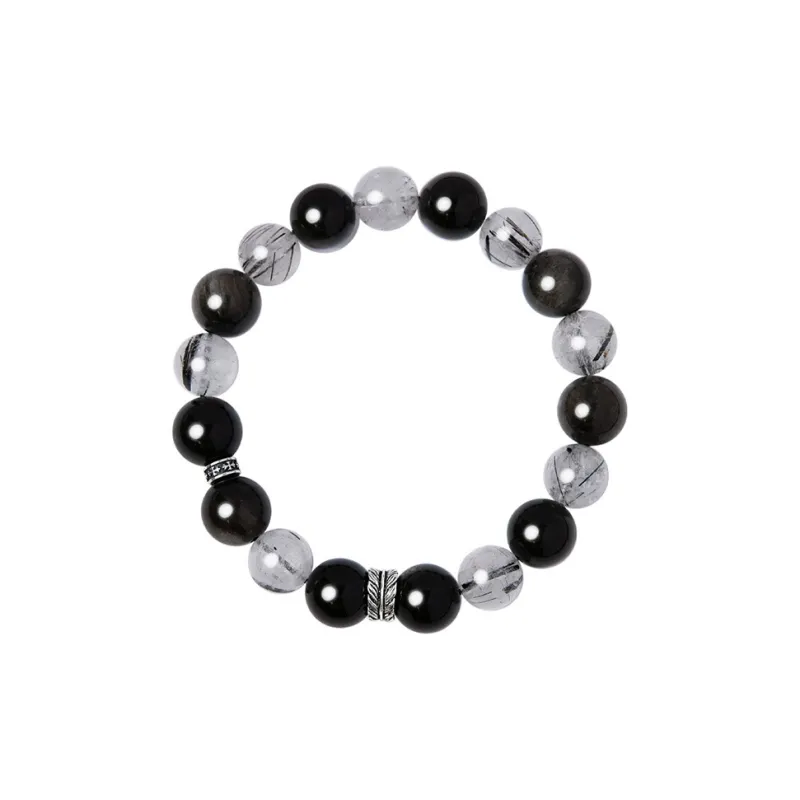 ALIEN BANG Obsidian Bracelets Men's-0
