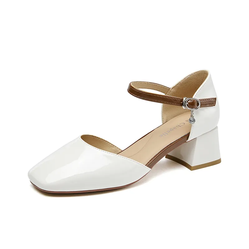 La Chapelle Chunky Heel High Heels 5cm Women's-1
