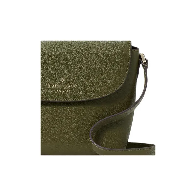 Kate Spade Litchi Grain Leather Shoulder Bag, Crossbody Bag Women's Magic Green-4