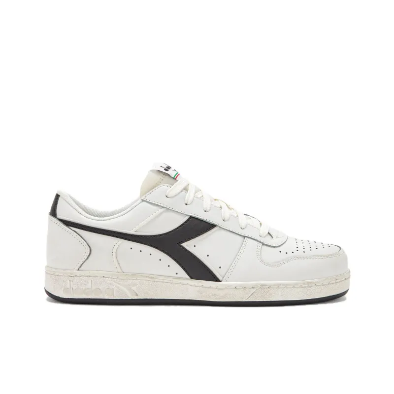 Diadora Magic Basket Anti Slip Wear Resistant Low Top Skateboard Shoes Unisex White-1