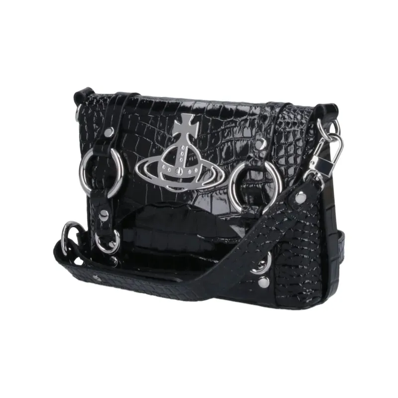Vivienne Westwood Logo Plaque Embossed Shoulder Bag-1