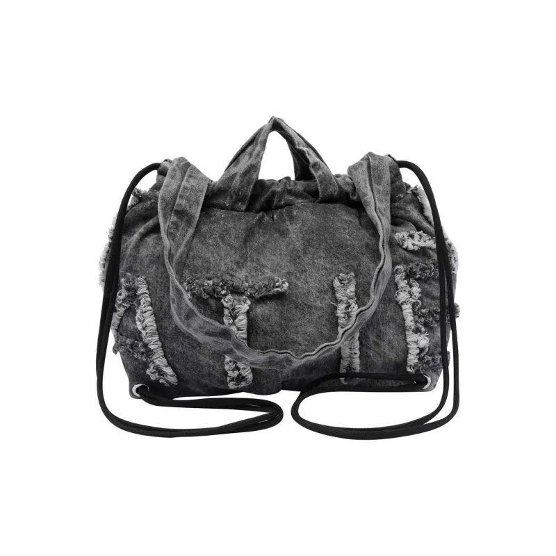 Vic Matie Cotton Backpack, One Shoulder Handbag Women's Gray-1
