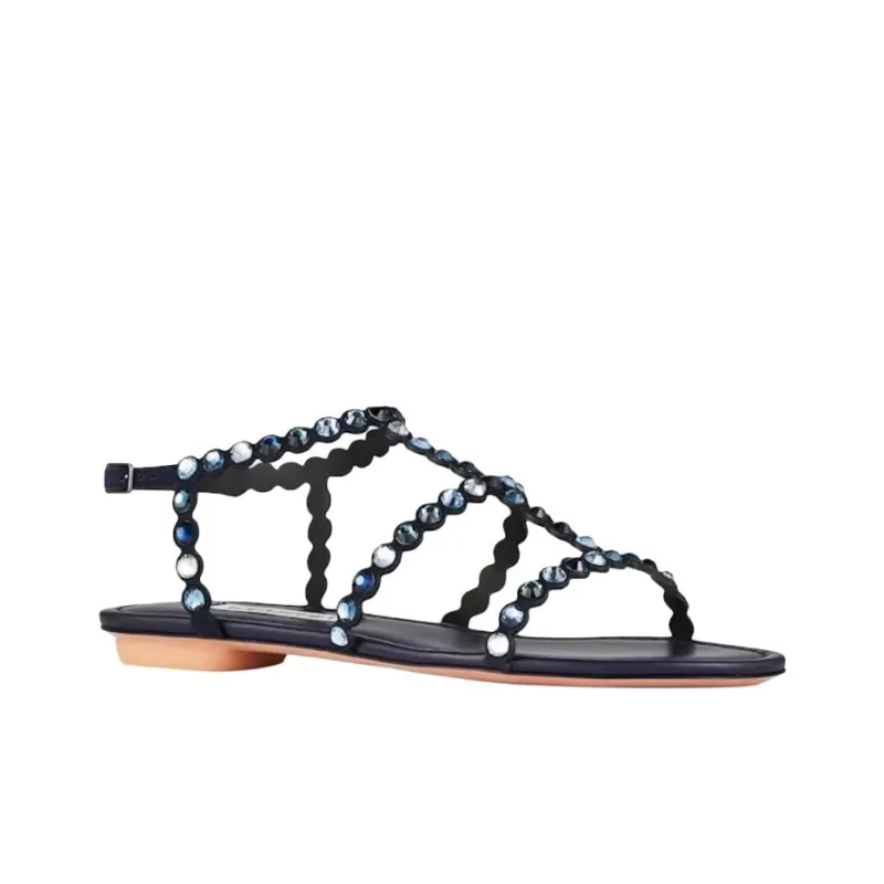 AQUAZZURA Tequila Roman Sandals Women's Blue-2