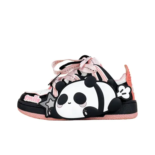 A&M Slip-Resistant Cushioning Abrasion-Resistant Low-Top Skateboard Shoes Women's Black Pink