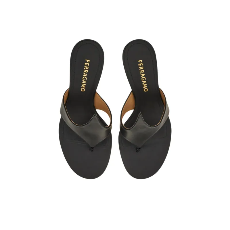 FERRAGAMO Flip Flops 7cm Women's Black-3