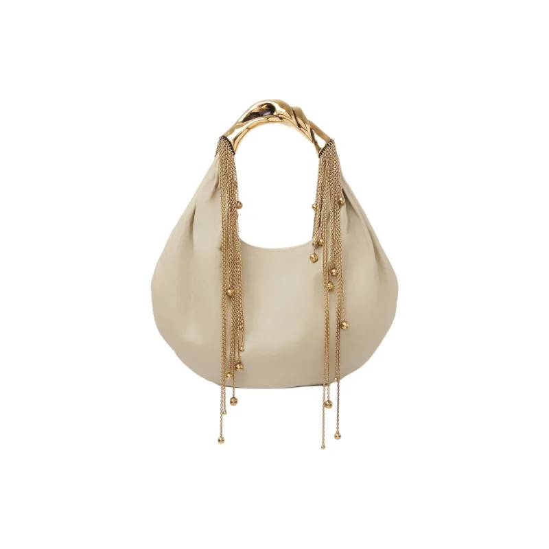Chloe Lambskin Crescent Bag, Handbag, Shoulder Bag Women's Beige-2