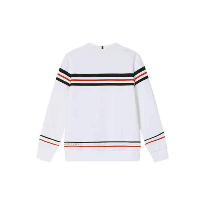 FILA Casual Sportswear Men Clothing Set Standard White Top+Legend Blue Pants-1