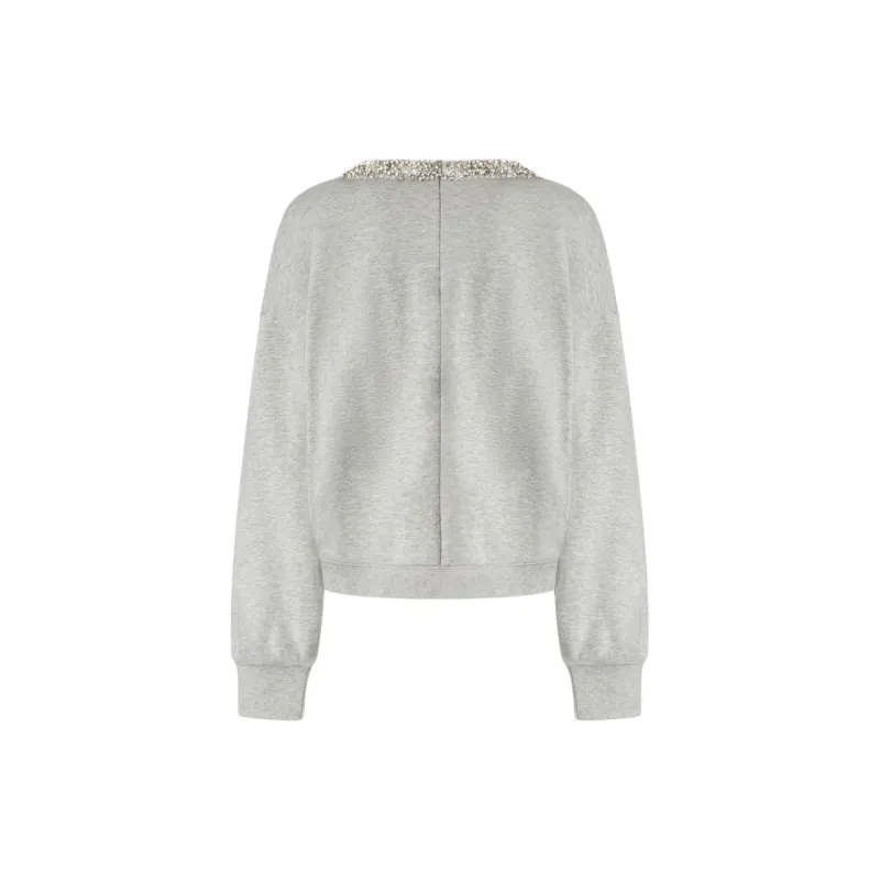PINKO Half Moon Embellished Sweatshirt-1