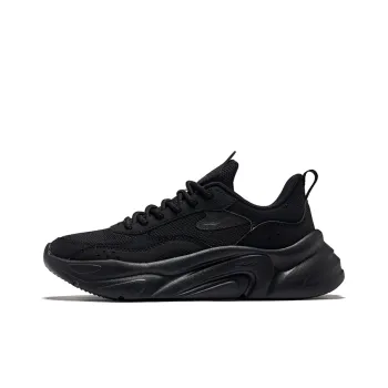 Erke Stretch Walk Durable Breathable Low Top Casual Shoes Women's Jet Black