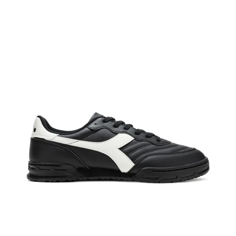 Diadora Abrasion-Resistant Low-Top Skateboard Shoes Unisex Black White-1