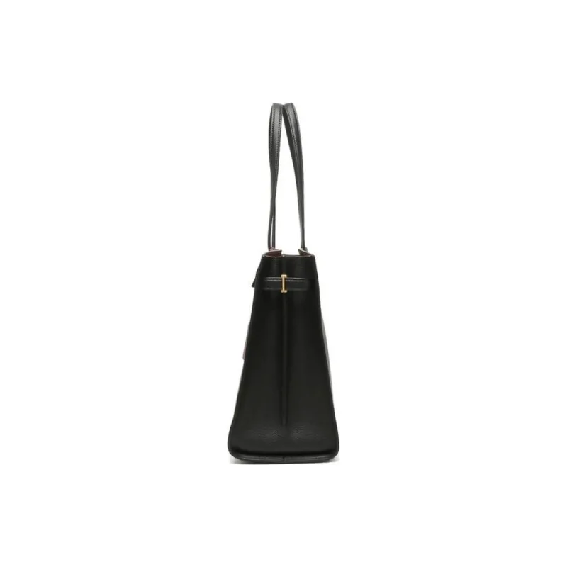 TORY BURCH Robinson Leather Tote Bag, Shopping Bag, Handbag, Shoulder Bag Women's Black-3